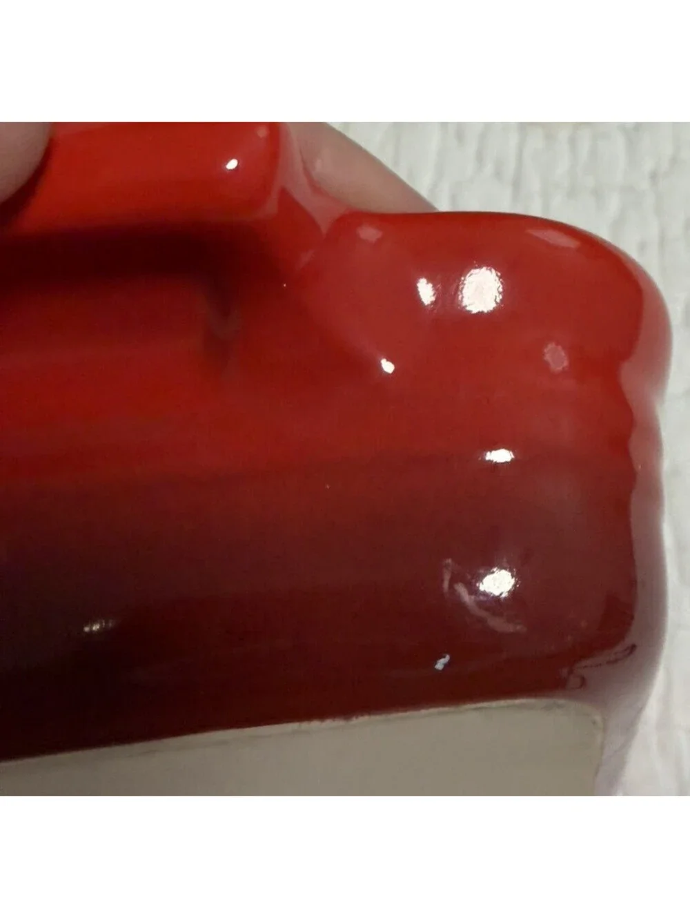Le Creuset Stoneware Rectangle Baking Casserole Dish Pan Red Small 7x5